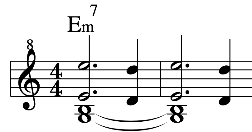 e minor 7 orchestrated for strings